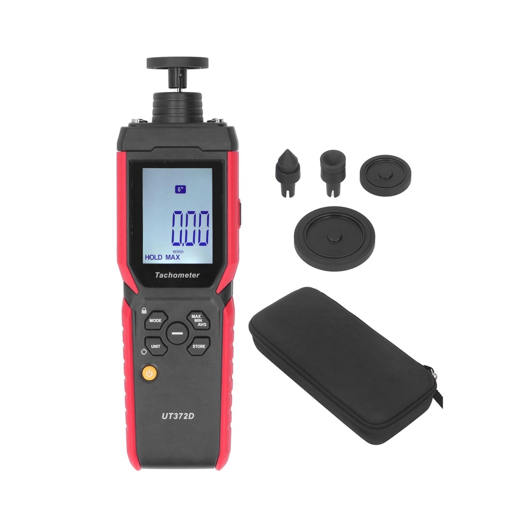 TACOMETRO DIGITAL 2 EN 1 (RPM POR CONTACTO Y RPM SIN CONTACTO), BLUETOOTH, PANTALLA LCD GIRATORIO