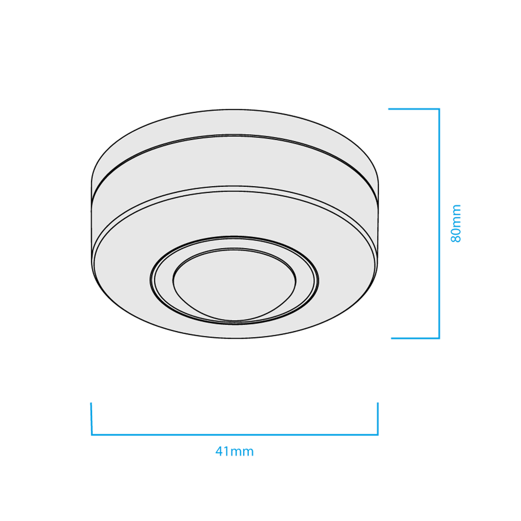 SENSOR DE MOV TECHO MACROLED AC220-240V 1200W MAX, 6M DE ALCANCE, 360º