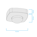 SENSOR DE MOV TECHO MACROLED AC220-240V 2000W MAX, 20M DE ALCANCE, 360º