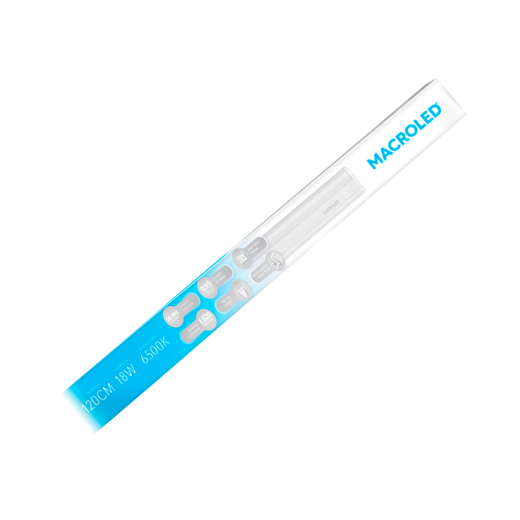 LISTON LED T5 PVC INTERCONECTABLE CON INTERRUPTOR -PE- AC175-265V - FP0.95 - IP20 - 120cm 18W - FRIO