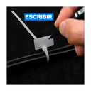 Cintillo Marcador 100X2.5Mm Blanco 100Und 