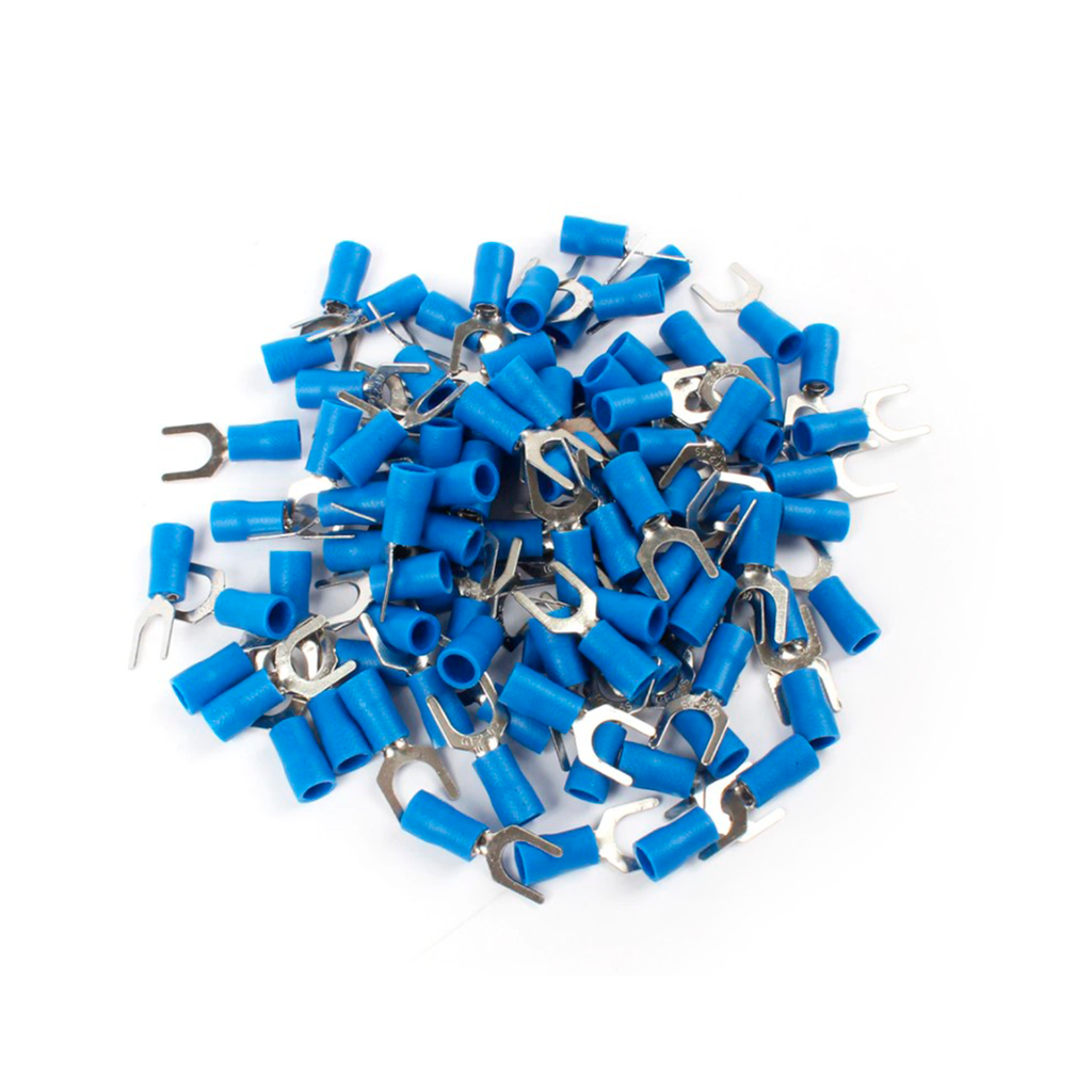 TERMINAL HORQUILLA AISLADOØ 5/32" 14-16AWG AZUL 100UND