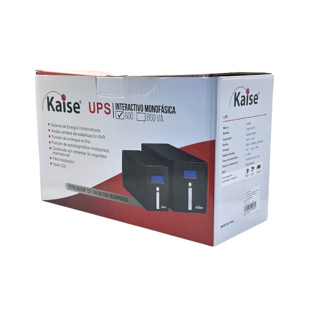 UPS INTERACTIVO 600VA