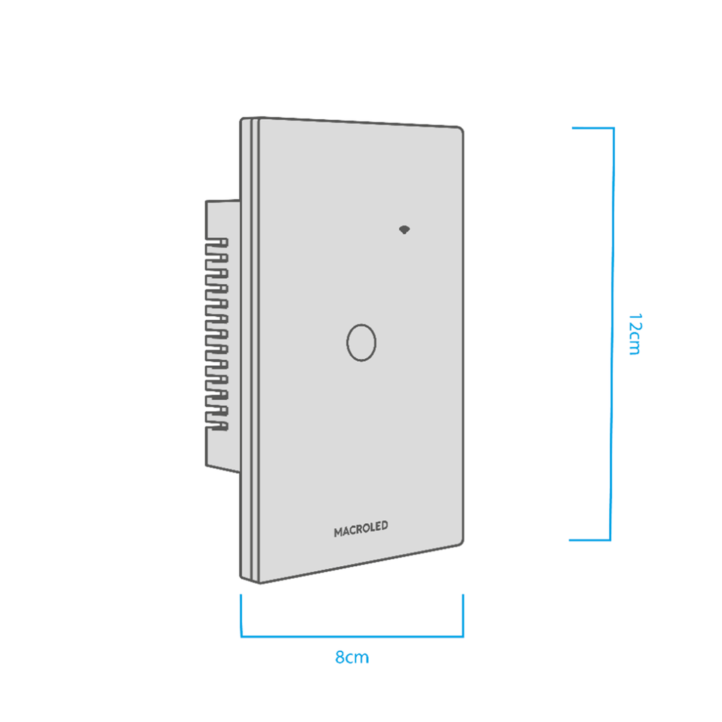 Tecla Smart Macroled Blanco 1 Canal Ac90-250V Max 10A Con Capacitor