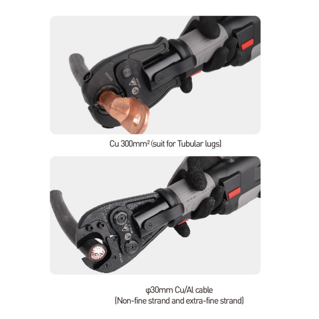 Herramienta Hidraulica A Bateria Crimpado Y Corte Rango 16-300mm²