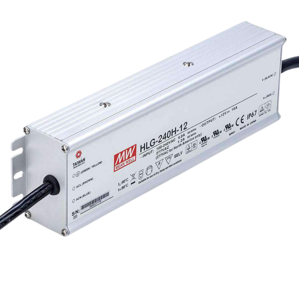 Fuente De Alimentacion LED 240W 12VDC 20A In 90-305VAC IP67 Constant Voltage