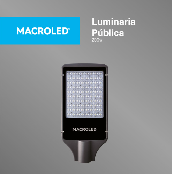 Alumbrado Público Led 200W Ip65 100-265Vac Luz Fría 5700K