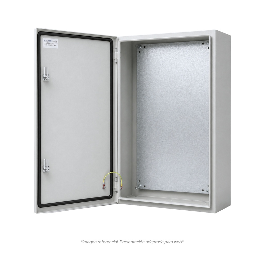 Tablero Metalico Para Adosar De 600X500X200 Mm C/Pb Ip66 Ral7035
