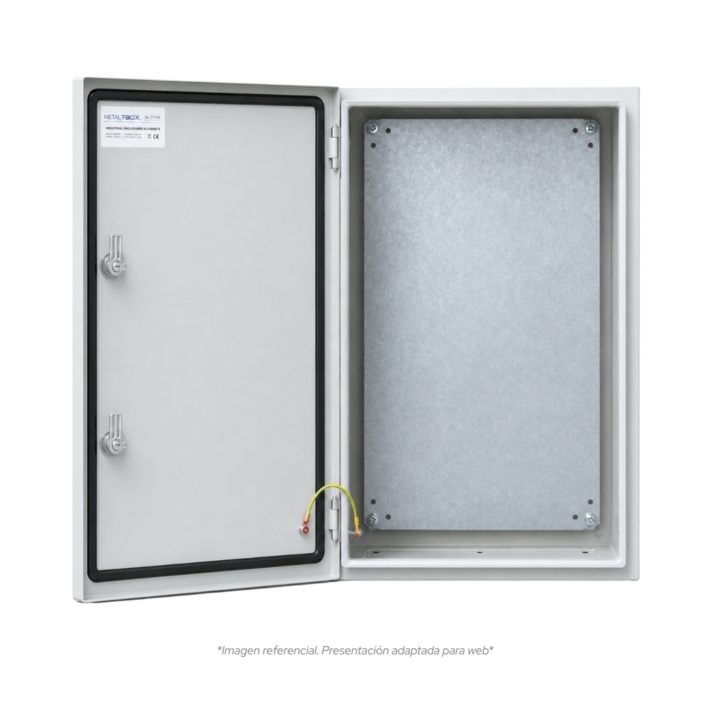 Tablero Metalico Para Adosar De 600X600X200 Mm C/Pb Ip66 Ral7035