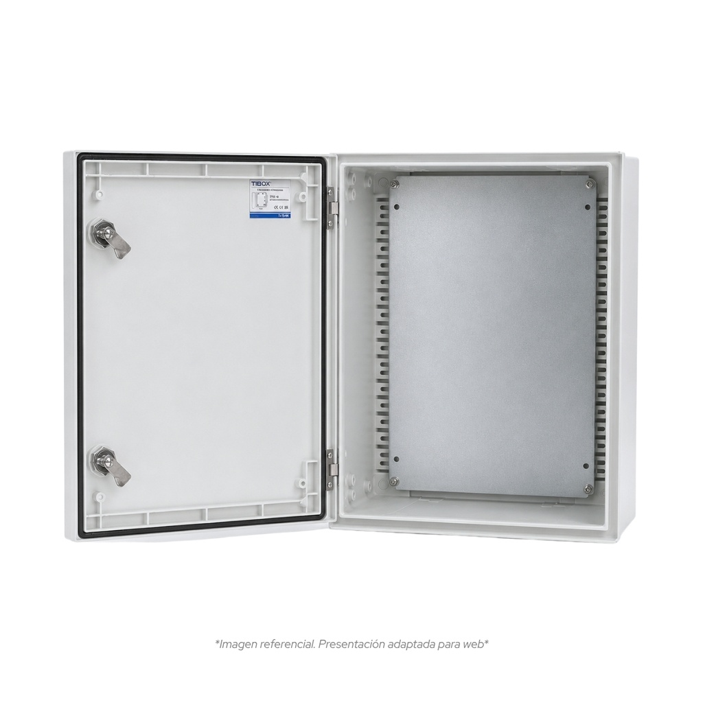 Tablero Poliester Fibra De Vidro Para Adosar 600X500X230 Mm C/Pb Ip65 Ral7035