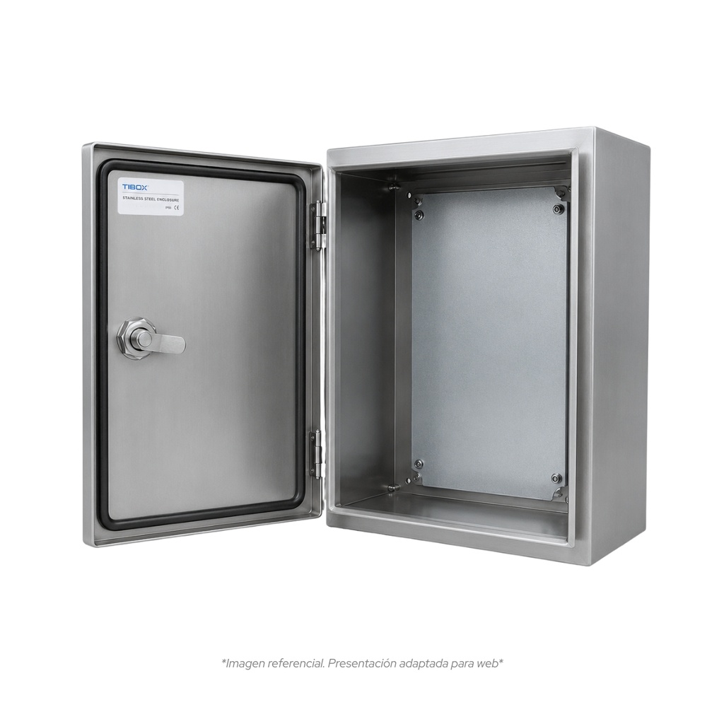 Tablero De acero inoxidable Para Adosar De 400X300X200 Mm C/Pb IP66
