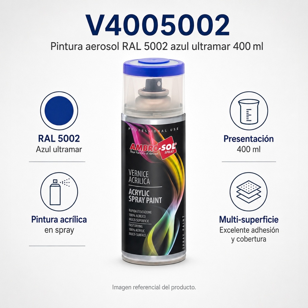 Pintura Aerosol RAL5002 400ML Azul Ultramar
