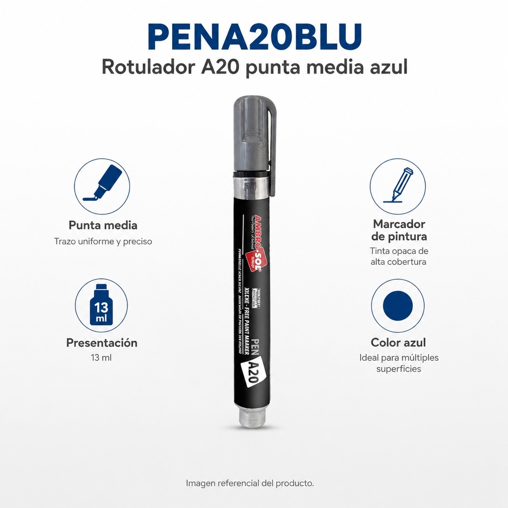 Rotulador a20 punta media azul