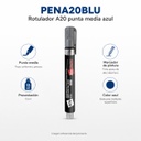Rotulador a20 punta media azul