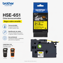 Cinta Termocontraible para rotulador negro sobre Amarillo 24mm