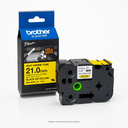 Cinta Termocontraible para rotulador negro sobre Amarillo 24mm
