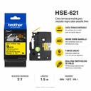 Cinta Termocontraible para rotulador negro sobre Amarillo 9mm