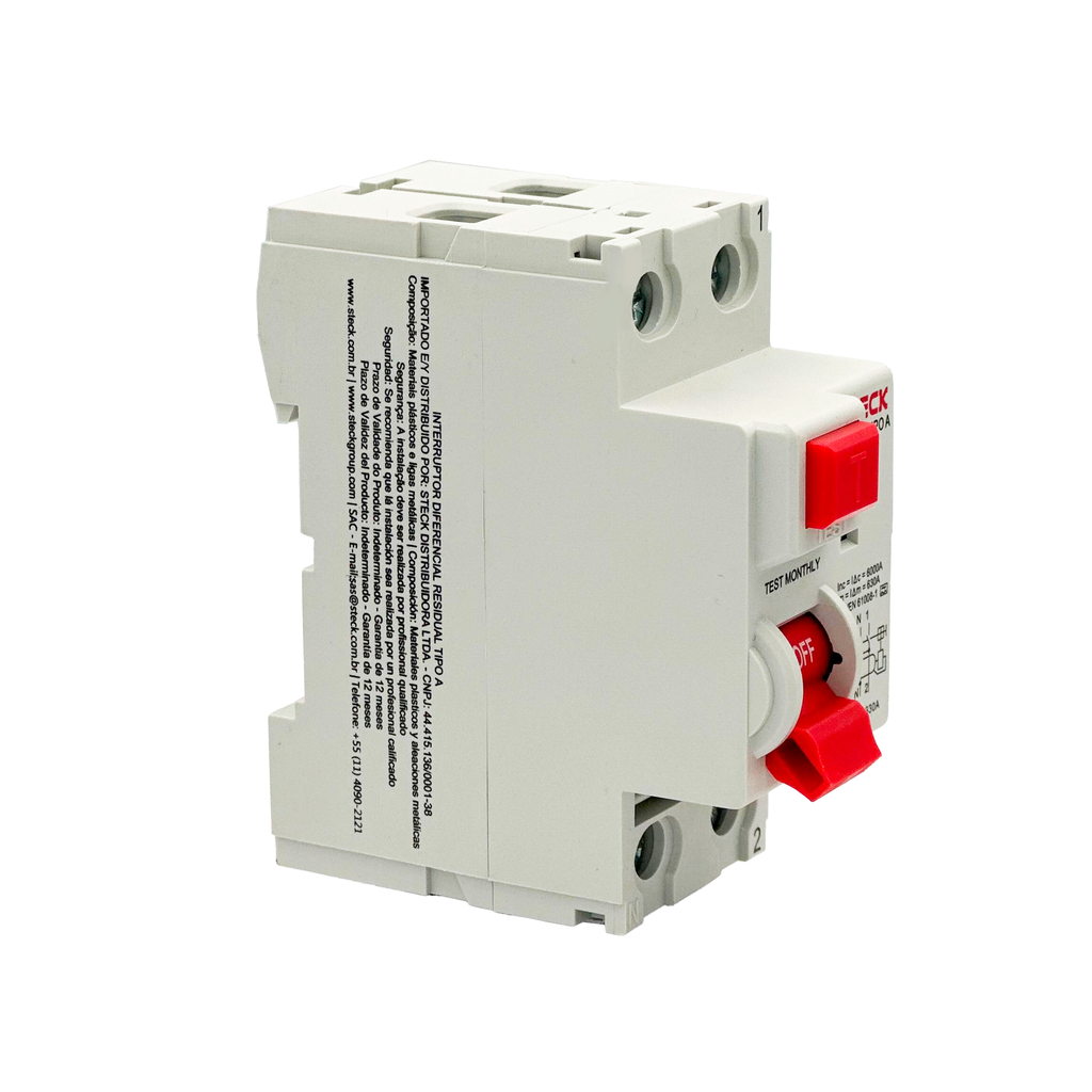 Interruptor Diferencial 2P 63A 30Ma 230V Tipo A, Iec61008
