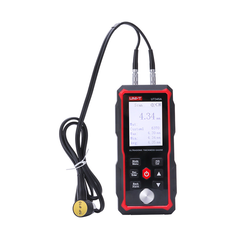 MEDIDOR D/ESPESOR ULTRASONICO C/BATERIA INTERNA DE LITIO, CALIBRACION AUTOMATICA, SONDA DE ALTA SENSIBILIDAD, PANTALLA LCD 2.4&quot;, C/ALMACENAMIENTO DE DATOS