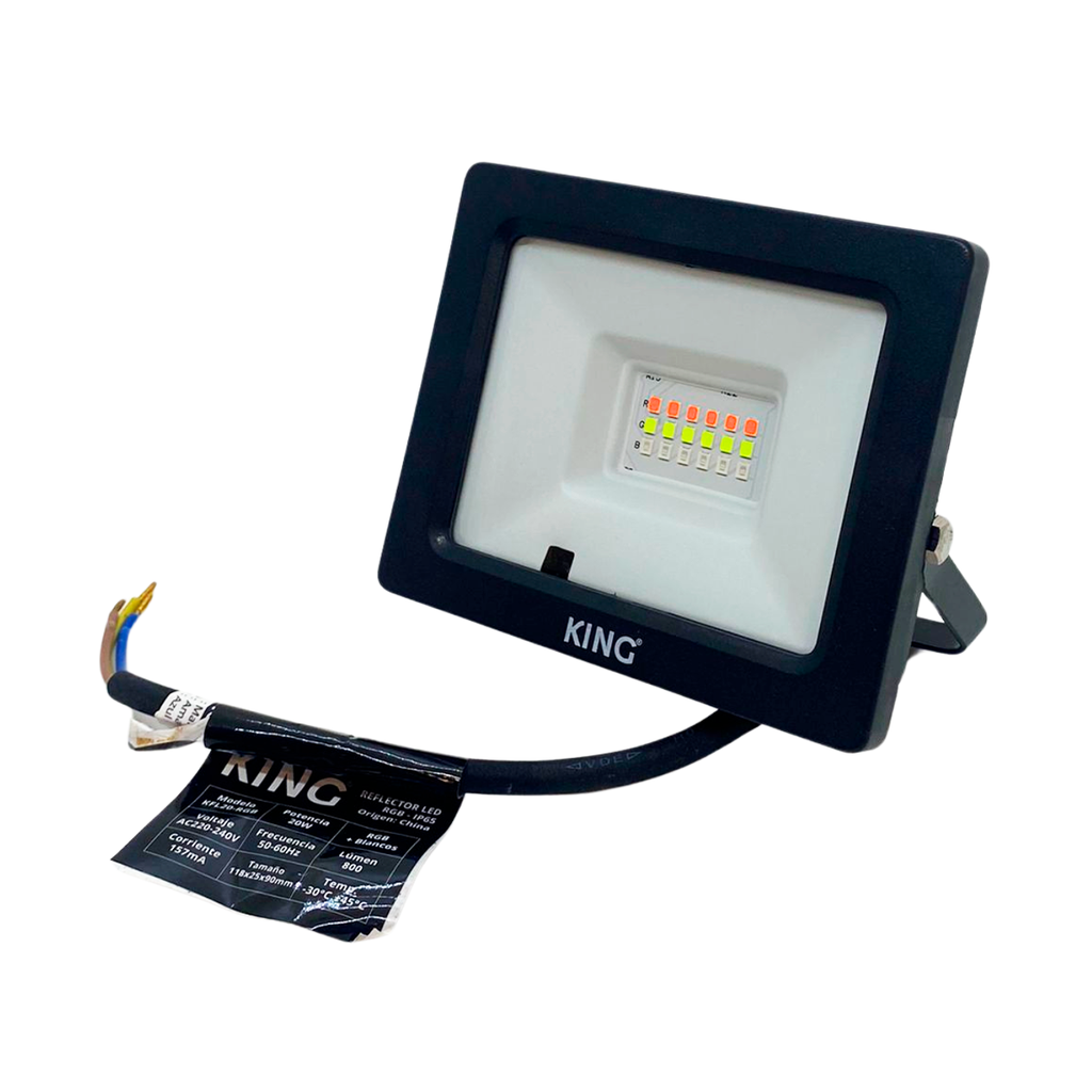 REFLECTOR LED KING 20W AC185-260V RGB CONTROL REMOTO RF