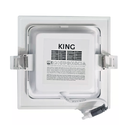 PANEL FLAT CUADRADO KING 6W AC100-240V CALIDO 3000K