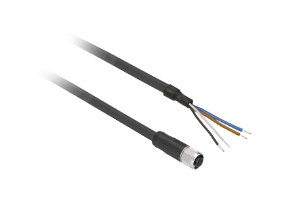 Conector Sensor Hembra Recto Pg7 4P M12 Cable 2Mts 