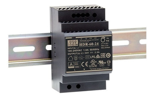 Fuentes de alimentación en carril DIN 60W 24VDC 2.5A Class II DIN Rail