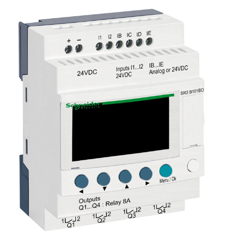 Rele Inteligente 10E/S 24Vdc C/Reloj Zelio Logic 