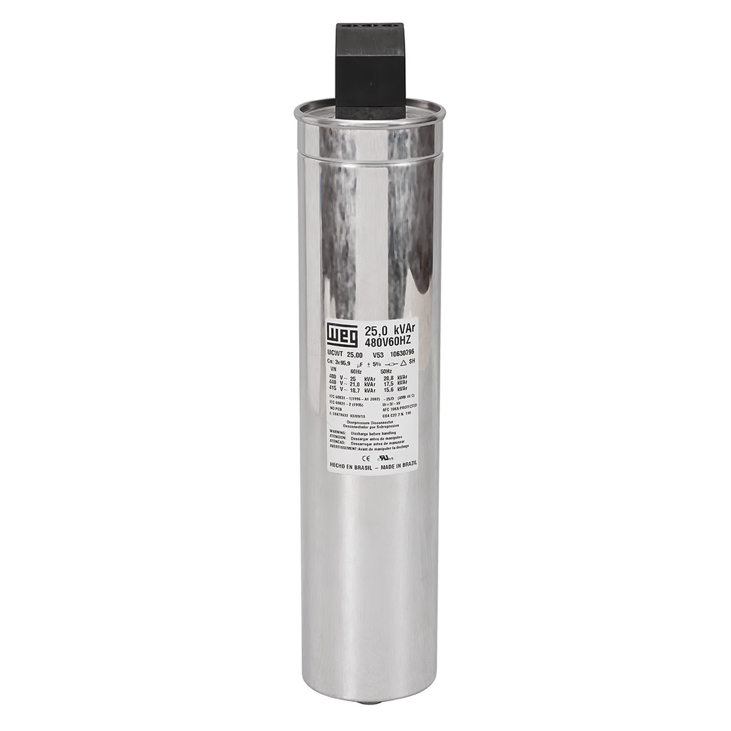 CONDENSADOR TRIFASICO HEAVY DUTY 7.5KVAR/480VAC 60HZ MEDIDAS 75mmX225mm