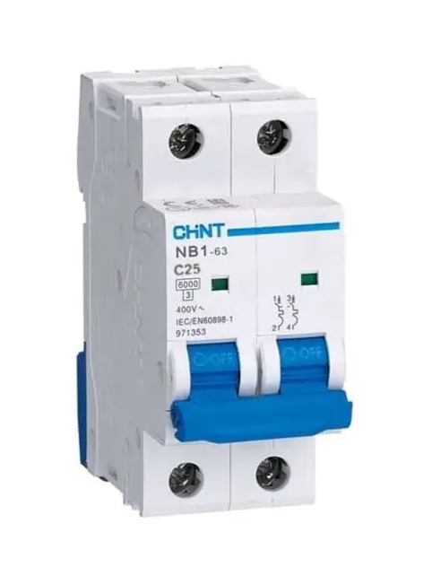 Int. Aut. Termomagnetico Para Riel 2P 25A 10Ka Norma Iec60947