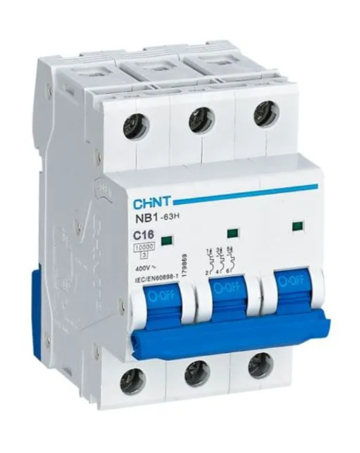 Int. Aut. Termomagnetico Para Riel 3P 16A 10Ka Norma Iec60947