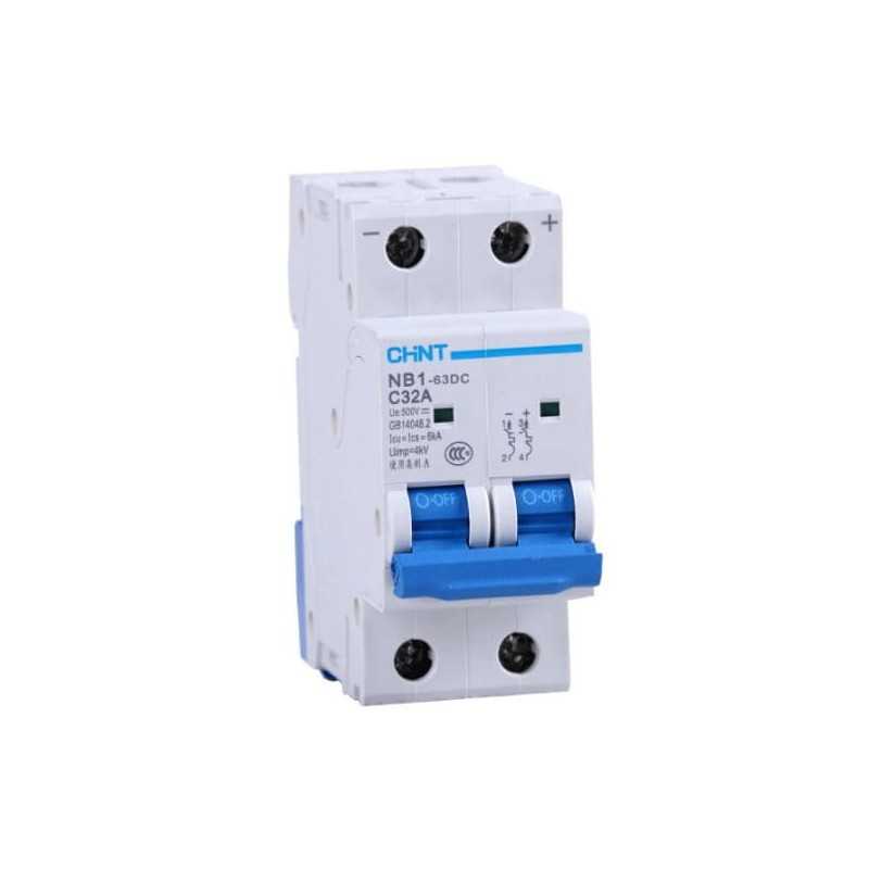 Int. Aut. Termomagnetico Para Riel 2P 20A Dc / Ac 250V 10Ka 