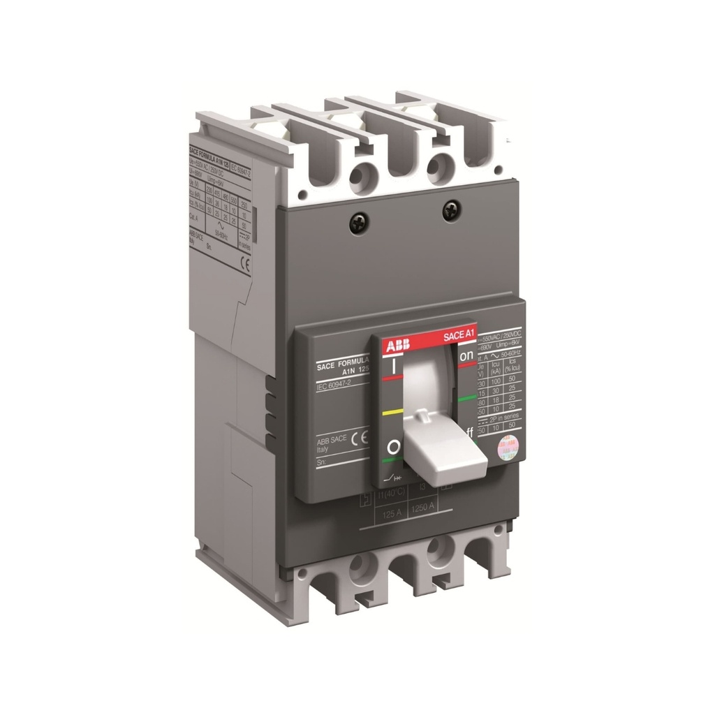 Int. Aut. Caja Mold. 3P Fijo 40A Icu: 25Ka/240Vac 18Ka/380Vac 15Ka/440Vac 