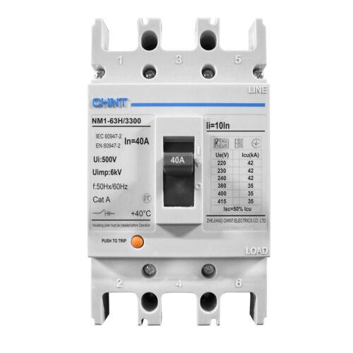 Int. Aut. Caja Mold. 3P Fijo 40A 35Ka 415Vac  Nm1-63H 