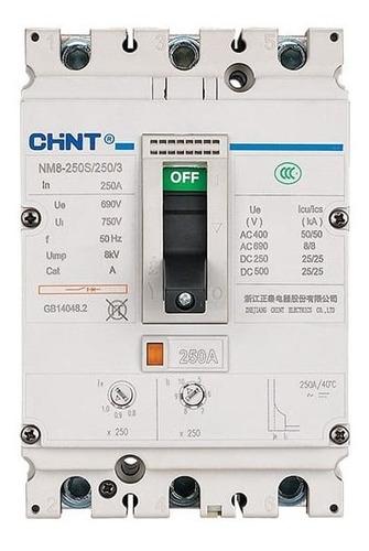 Int. Aut Caja Mold. 3P Reg. 100-250A 70Ka 415Vac Nm8S (0.4-1 In)