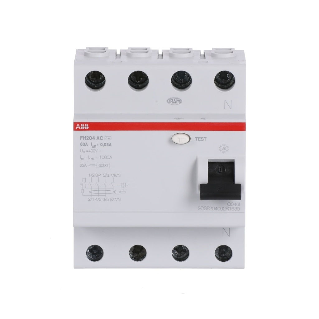 Int. Diferencial 4P 63A 30Ma T. Ac