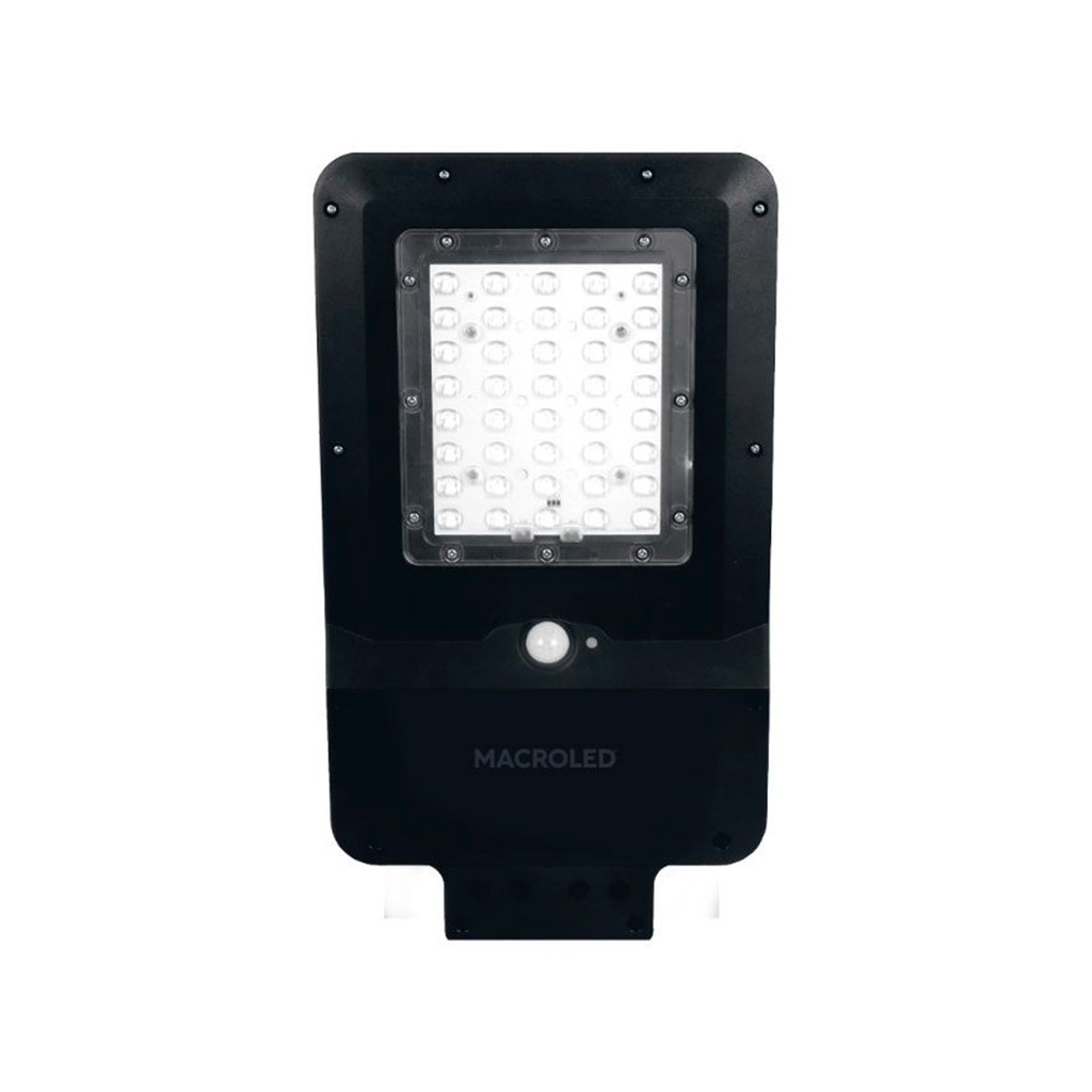ALUMBRADO PÚBLICO LED SOLAR CON SENSOR DE MOVIMIENTO 15W LUZ CÁLIDA 6000K