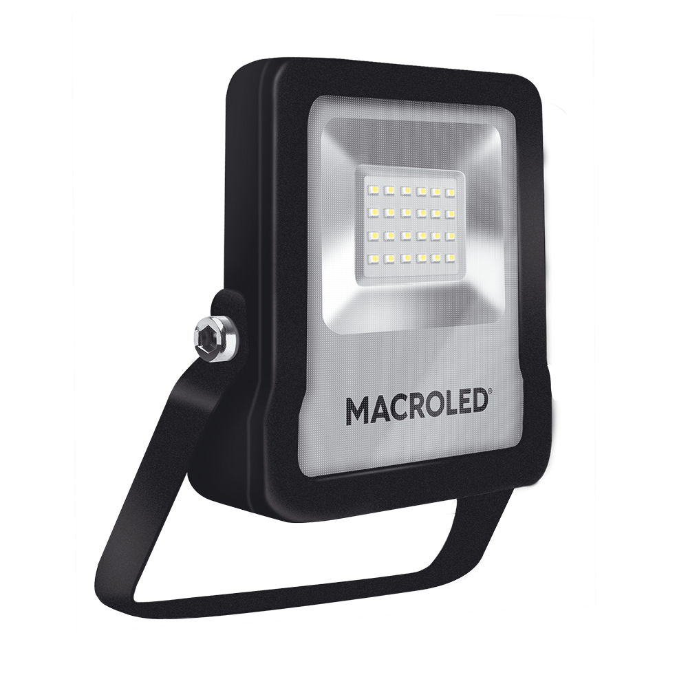 REFLECTOR LED NEGRO PRO 20W 100-240VAC LUZ FRÍA  6500K IK08 IP65