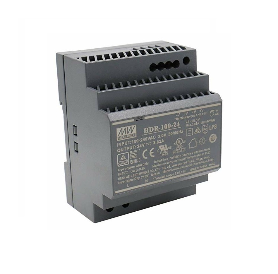 Fuentes de alimentación en carril DIN 100W 24VDC 4A Class II DIN Rail