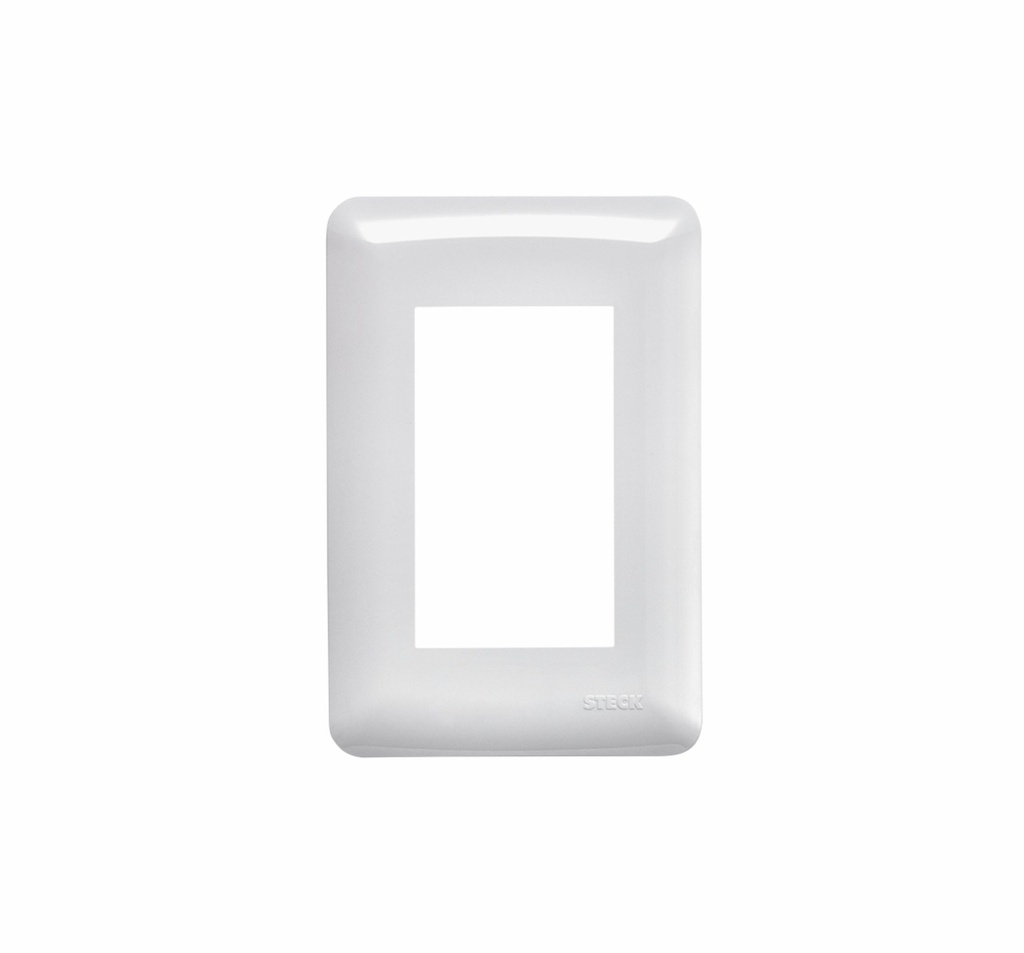 Placa Pvc Blanca 3 Modulo Lyra