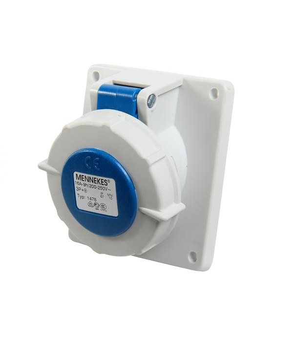 Toma Empotrable 16Amp 3P+T 250V Azul 9H  Ip67