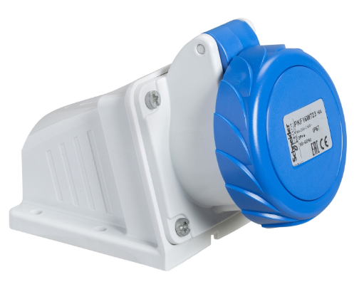 Toma Industrial Adosable 3P+T 32A 250Vac Azul 9H Ip67 