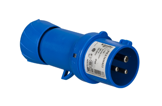 Enchufe Ind Aereo 2P+T 16A 200/250Vac Azul 6H Ip44 