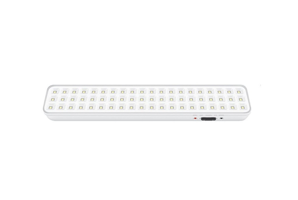 LUZ DE EMERGENCIA 60 LEDS SMD-PE- AC100-240V 50-60HZ 9 HORAS BLANCO FRIO 6500K