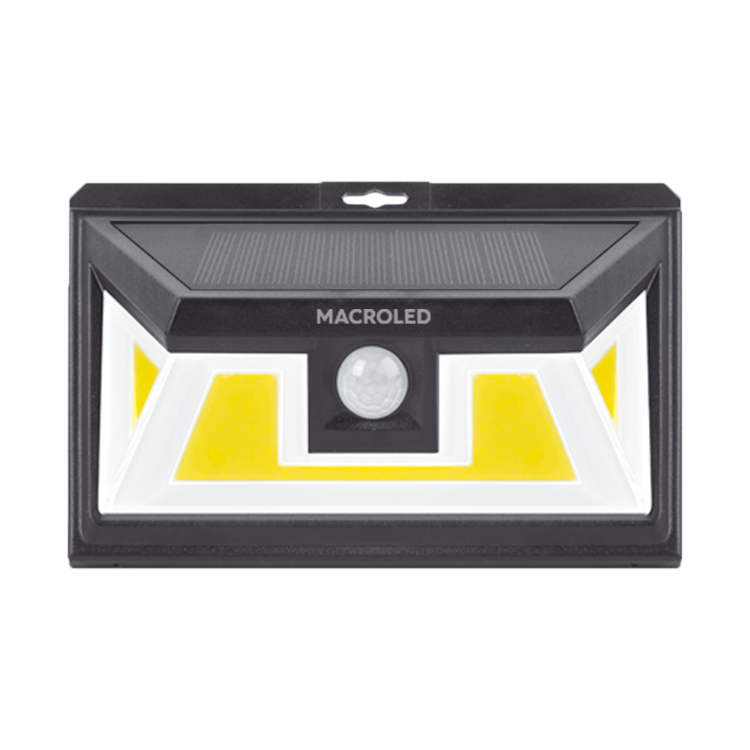 APLIQUE LED SOLAR DE PARED 5W CON SENSOR DE MOVIMIENTO LUZ FRÍA 6500K IP65