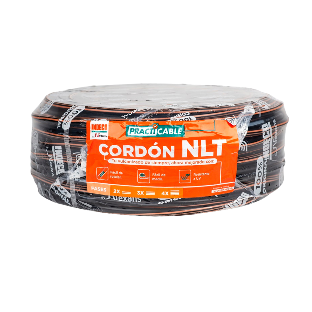 CONDUCTOR ELECTRICO 500V VULCANIZADO 3X14AWG NEGRO NLT PC