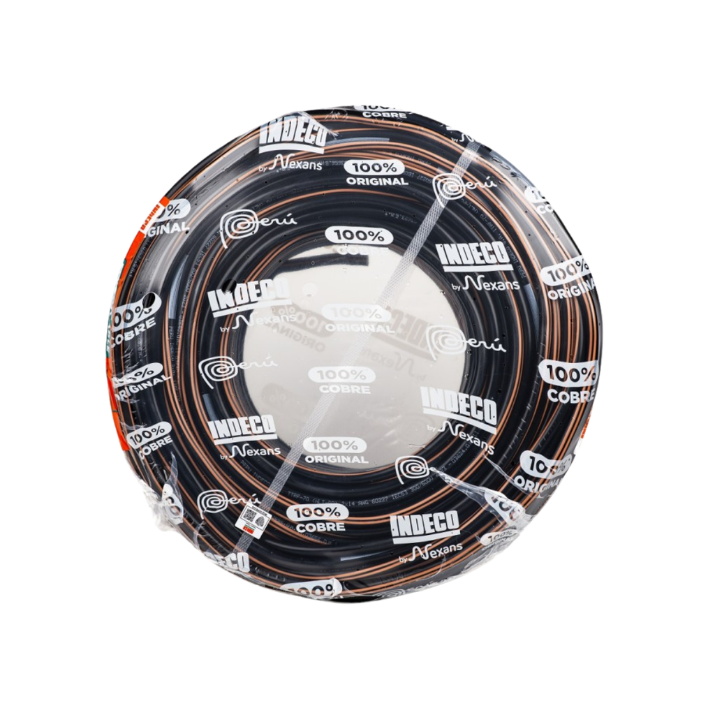 CONDUCTOR ELECTRICO 500V VULCANIZADO 2X14AWG NEGRO NLT PC