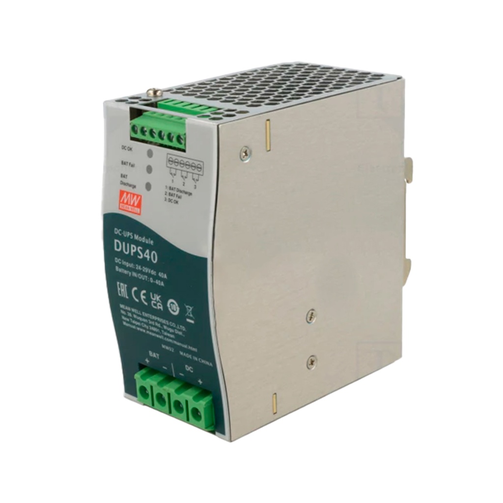 Suministros de energía ininterrumpible (UPS) Módulo DC-UPS ininterrumpible tipo carril DIN de 24 V/40 A