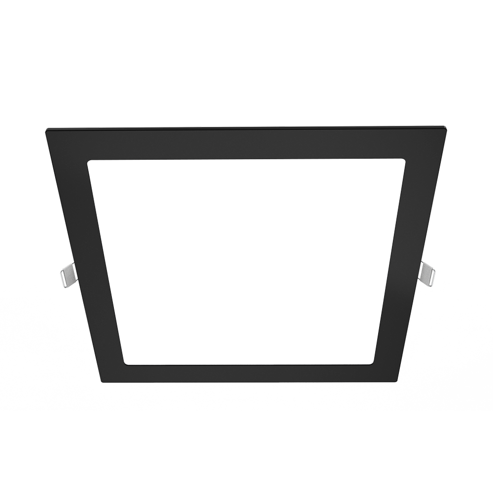 DOWNLIGHT LED NEGRO CUADRADO EMPOTRABLE 18W 85-265VAC LUZ NEUTRA 4500K