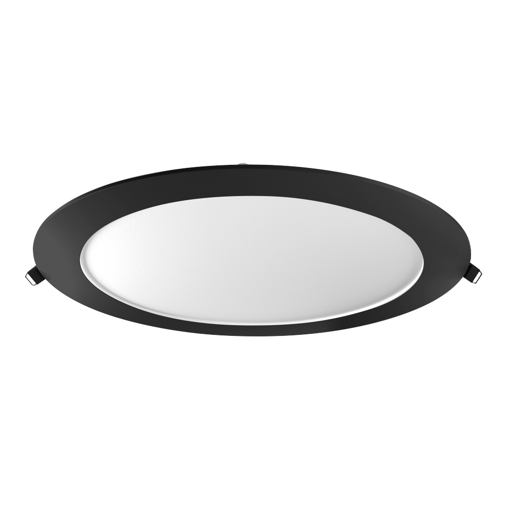 Downlight Led Empotrable Circular Negra 18W 85-265Vac Luz Neutra 4500K